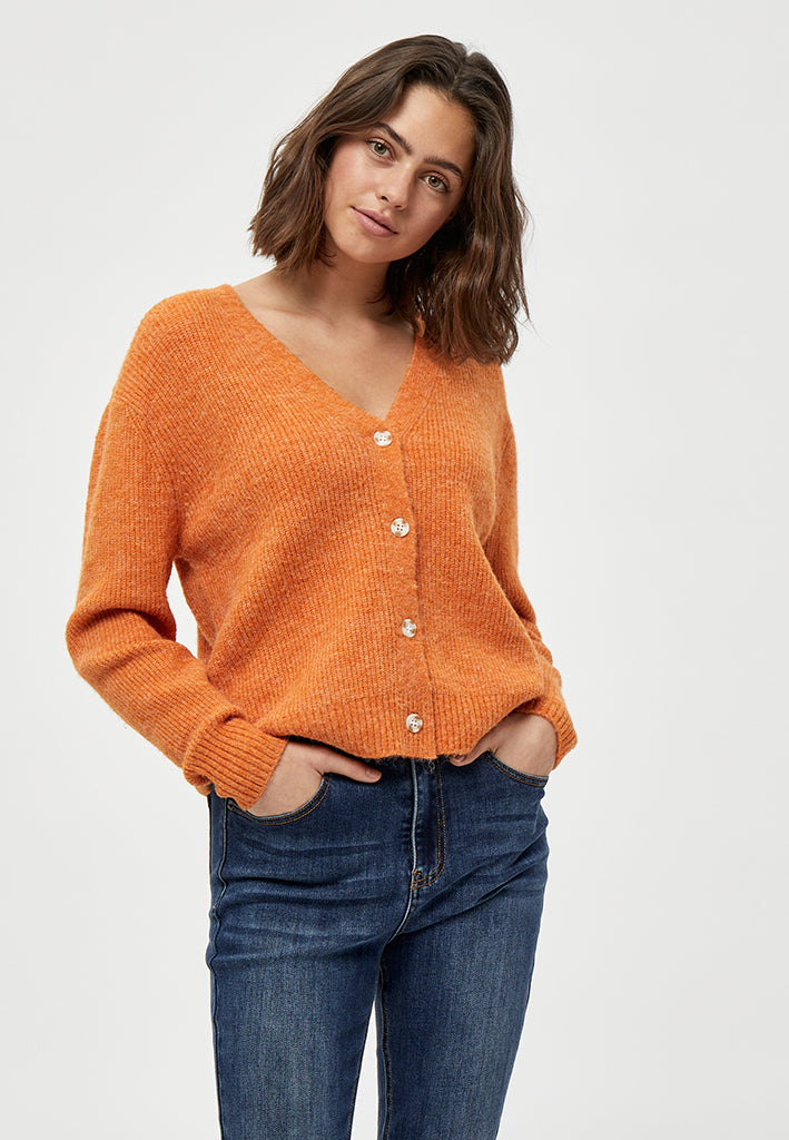 Peppercorn Flores Cardigan Cardigans 6675M Peach Caramel Melange