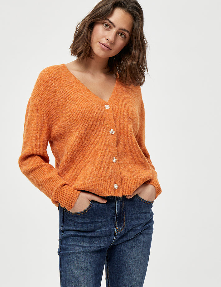 Peppercorn Flores Cardigan Cardigans 6675M Peach Caramel Melange