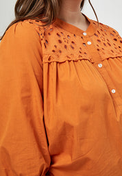 Peppercorn Francina skjorte Curve Skjorter 6675 Peach Caramel
