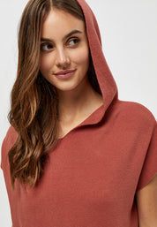 Desires Gabi Hoodie Pullover 5000 Redwood