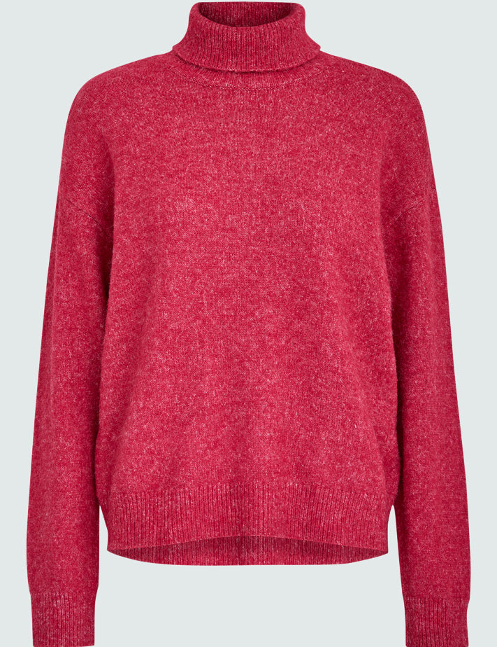 Desires Gea Høj Hals Strik Pullover 4039 Virtual Pink