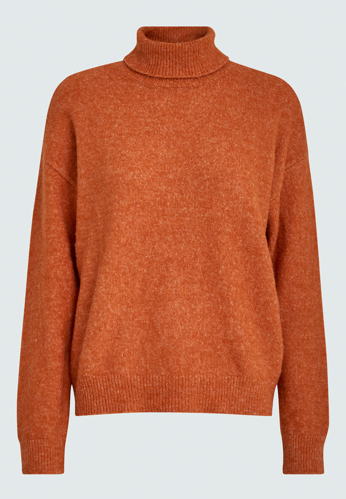 Desires Gea Høj Hals Strik Pullover 6512 Harvest Pumpkin