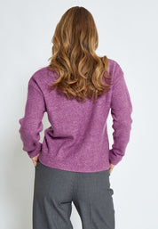 Desires Gea V-hals Strik Pullover 7208 Bodacious Pink