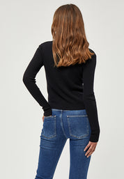 Desires Geisha Rib Cardigan Cardigans Sort