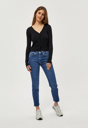 Desires Geisha Rib Cardigan Cardigans Sort