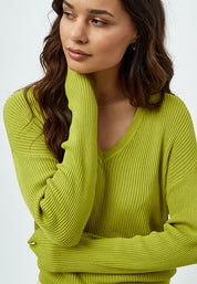Desires DSGeisha Rib V Pullover Pullover 3208 Pear Green