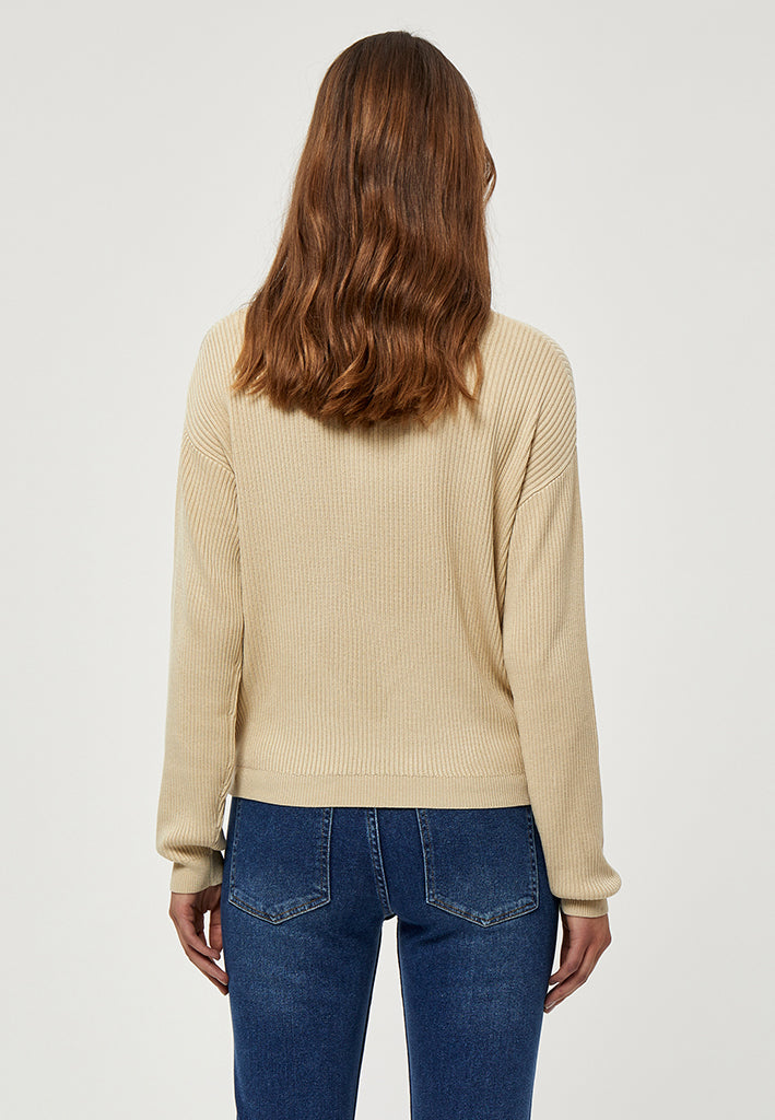 Desires DSGeisha Rib V Pullover Pullover 9014 Oyster Gray