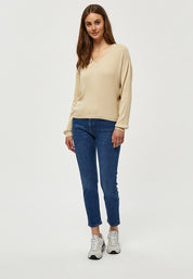 Desires DSGeisha Rib V Pullover Pullover 9014 Oyster Gray