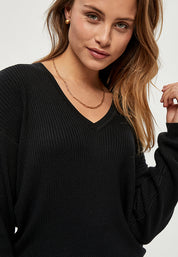 Desires DSGeisha Rib V Pullover Pullover Sort