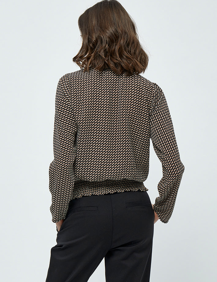 Peppercorn Giada Bluse Bluser 2958P Jet Black Print