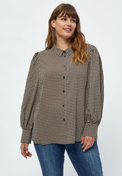 Peppercorn Giada Skjorte Curve Skjorter 9000P Black Print