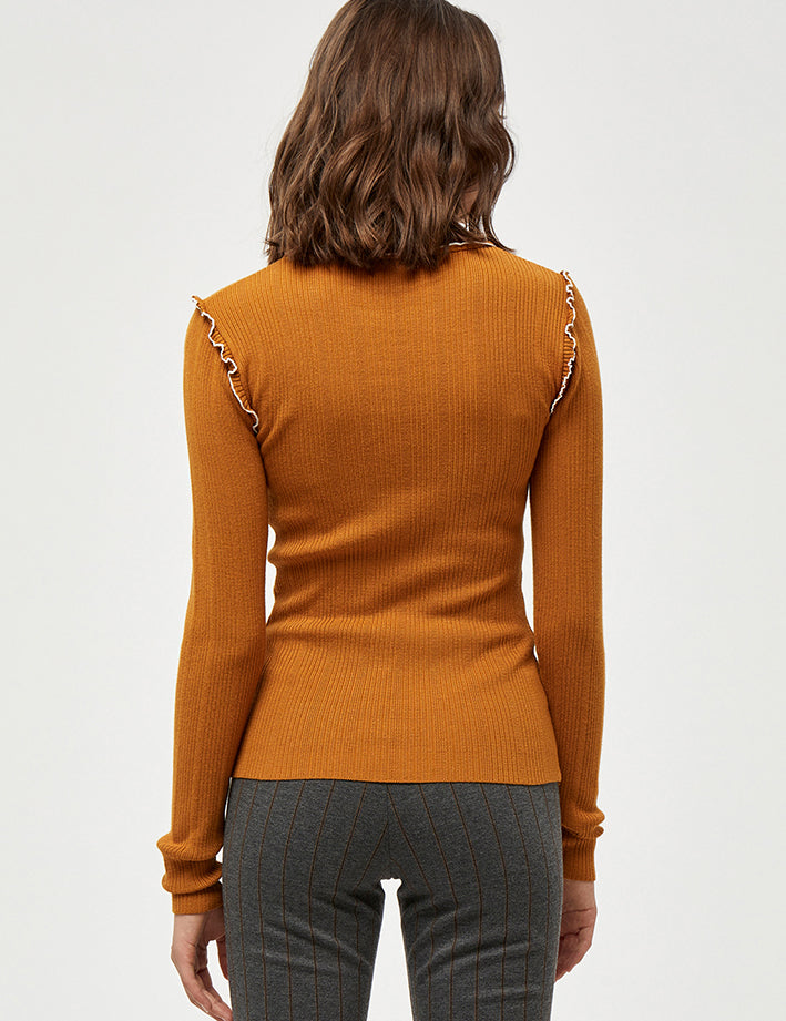 Desires Gry bluse Pullover 5835 BUCKTHORN BROWN