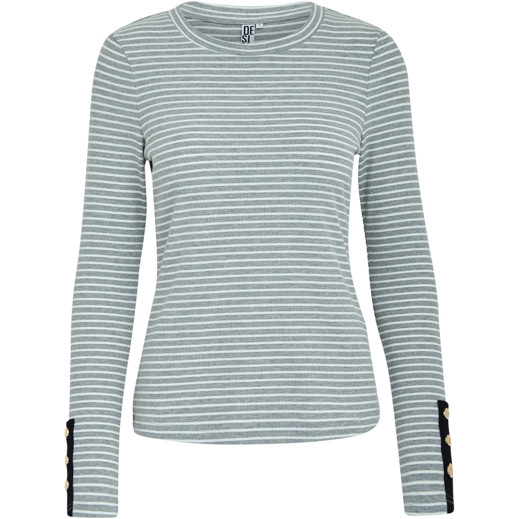 Desires Jamela Tee T-Shirt 9472S Grey Stripe