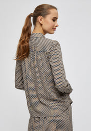 Minus Jasmina skjorte Skjorter 9266P Shadow Dot Steel Grey Print