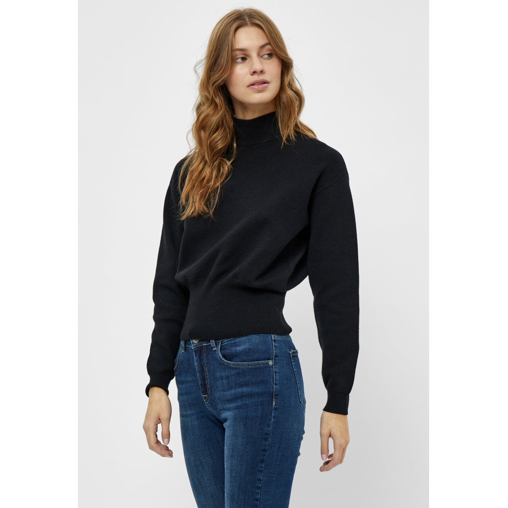 Minus Jose Strik Turtleneck Pullover Sort