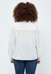 Peppercorn Julianna Blonde Bluse Curve Bluser Hvid