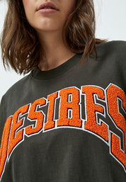 Desires Kyra GOTS Logo Sweatshirt Sweatshirts 3655 Beluga Green