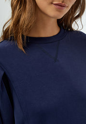 Peppercorn Laila 3/4 Ærme Sweat Sweatshirts 1550 NAVY