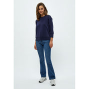 Peppercorn Laila 3/4 Ærme Sweat Sweatshirts 2318 MIDNIGHT NAVY
