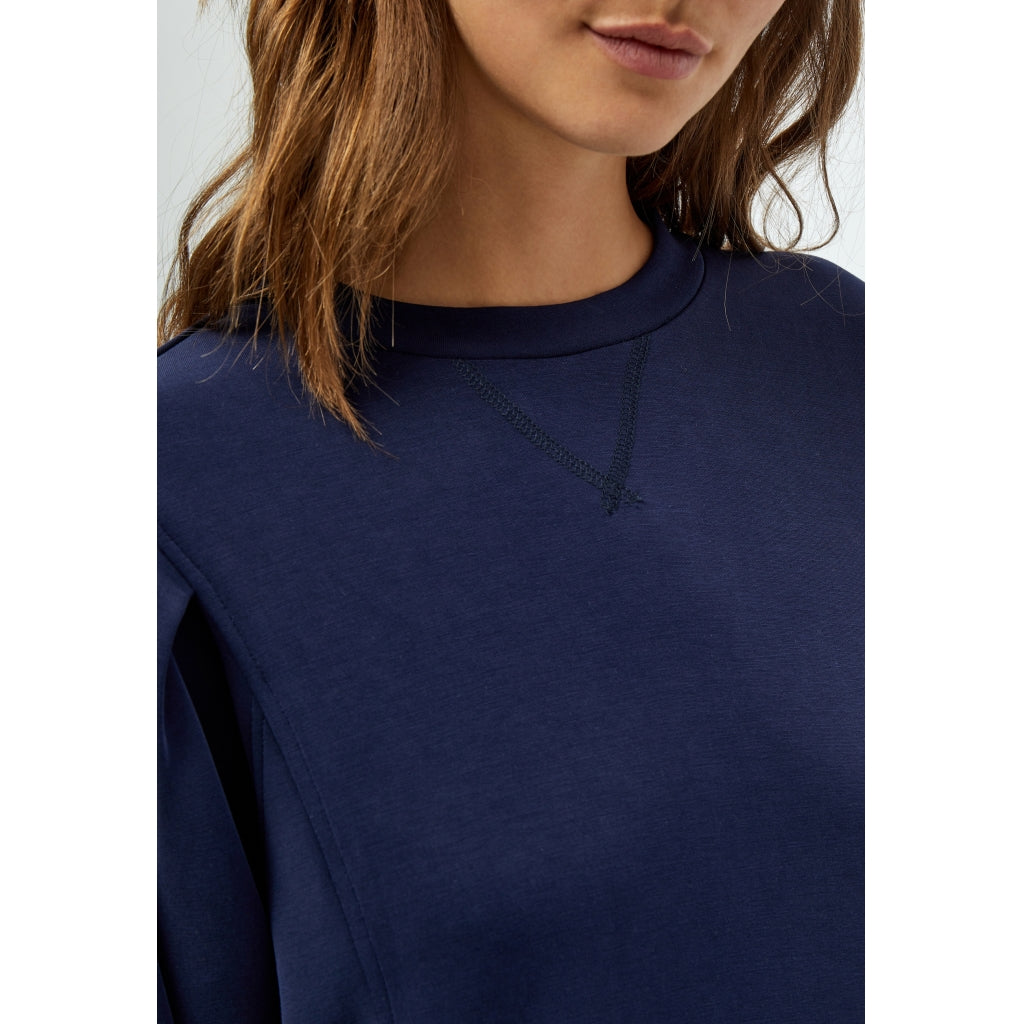 Peppercorn Laila 3/4 Ærme Sweat Sweatshirts 2318 MIDNIGHT NAVY