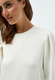 Peppercorn Laila 3/4 Ærme Sweat Sweatshirts 235 Cloud Dancer