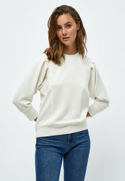 Peppercorn Laila 3/4 Ærme Sweat Sweatshirts 235 Cloud Dancer