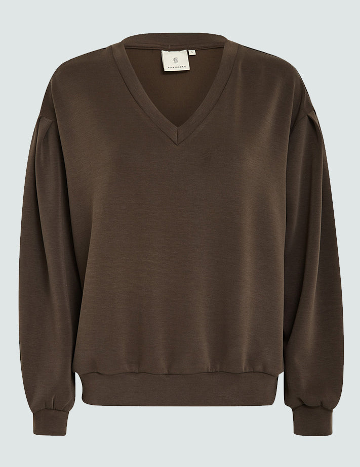 Peppercorn Laila Sweatshirt Sweatshirts 5406 Coffee Bean Brown