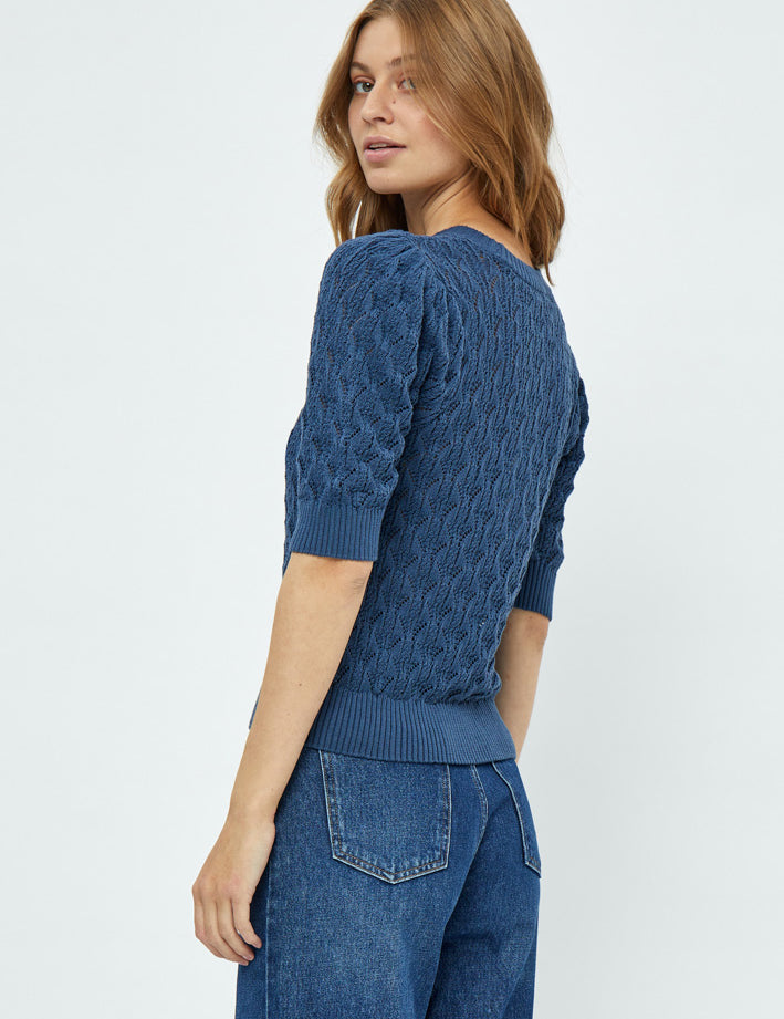 Minus Lamina Strik Pullover Pullover 537 Dark Denim Blue