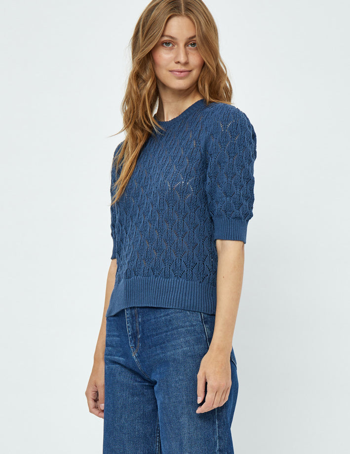 Minus Lamina Strik Pullover Pullover 537 Dark Denim Blue