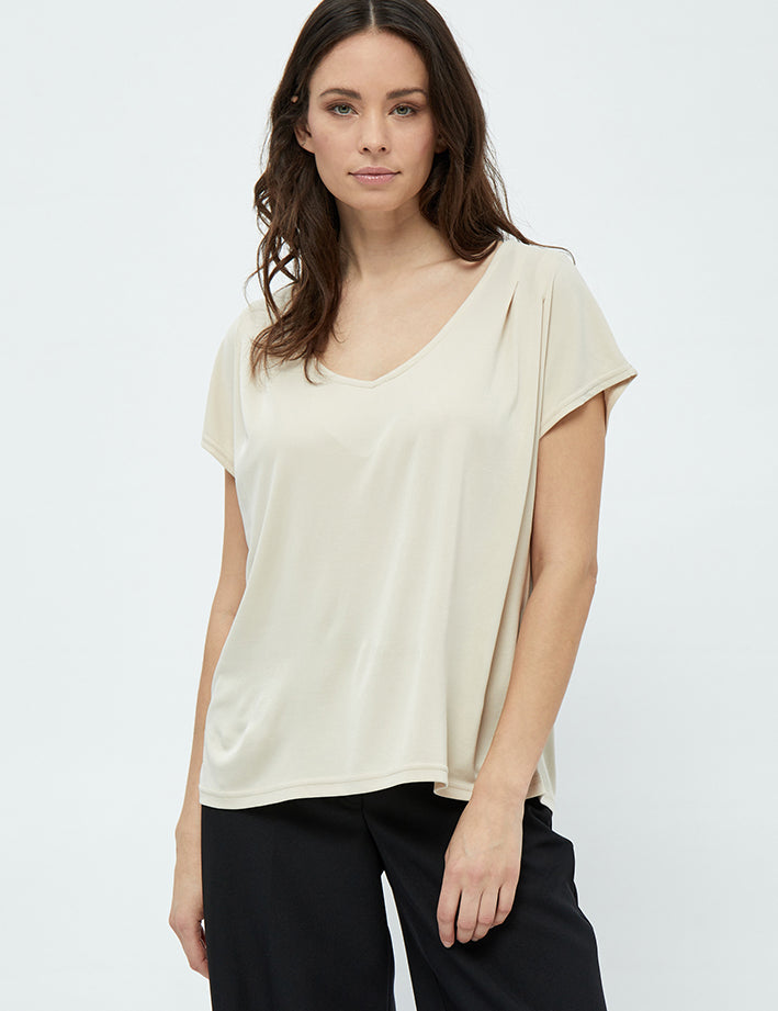 Peppercorn PCLana V T-Shirt T-Shirt 0265 Sandshell