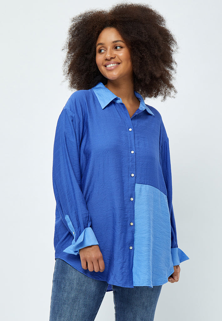 Peppercorn Lene Langærmet Skjorte Curve Skjorter 1522 Victoria Blue