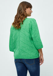 Peppercorn Lenore 3/4 Ærme Pullover Curve Pullover 3047 Green Spruce