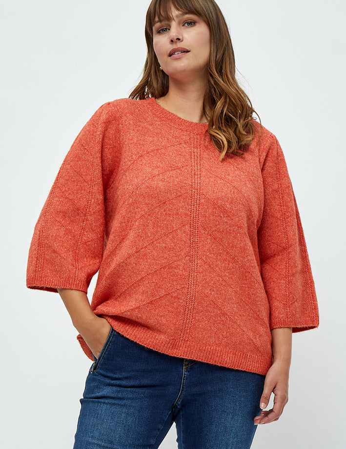 4 Ærme Pullover Curve Pullover 6722 Intense Orange