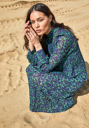 Peppercorn Levi Midi Kjole Kjoler 9456P Ocean Green Print