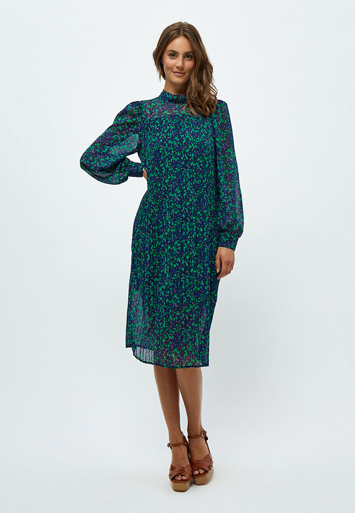 Peppercorn Levi Midi Kjole Kjoler 9456P Ocean Green Print