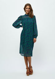 Peppercorn Levi Midi Kjole Kjoler 9456P Ocean Green Print