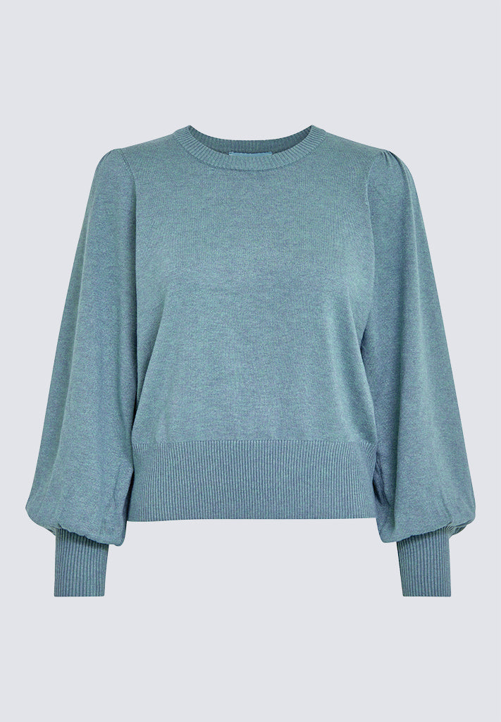 Minus Liva Long Sleeve Pullover Pullover 1043M Citadel Blue Mel.