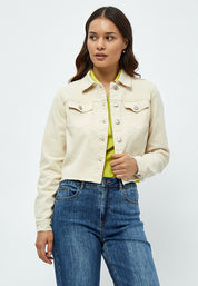 Desires DSLola Cropped Denim Jakke Jakker 0011 Gardenia
