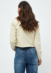 Desires DSLola Cropped Denim Jakke Jakker 0011 Gardenia