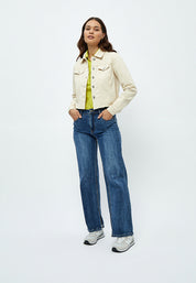Desires DSLola Cropped Denim Jakke Jakker 0011 Gardenia