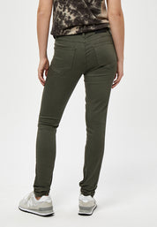 Desires DSLola Garment Dye MW Bukser Jeans 3655 Beluga Green