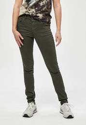 Desires DSLola Garment Dye MW Bukser Jeans 3655 Beluga Green