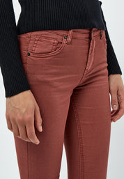Desires DSLola Garment Dye MW Bukser Jeans 5076 Apple Butter Brown