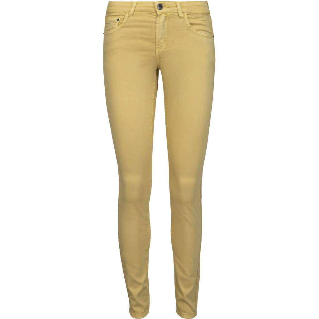 Desires DSLola Garment Dye MW Bukser Jeans 6004 RAFFIA YELLOW