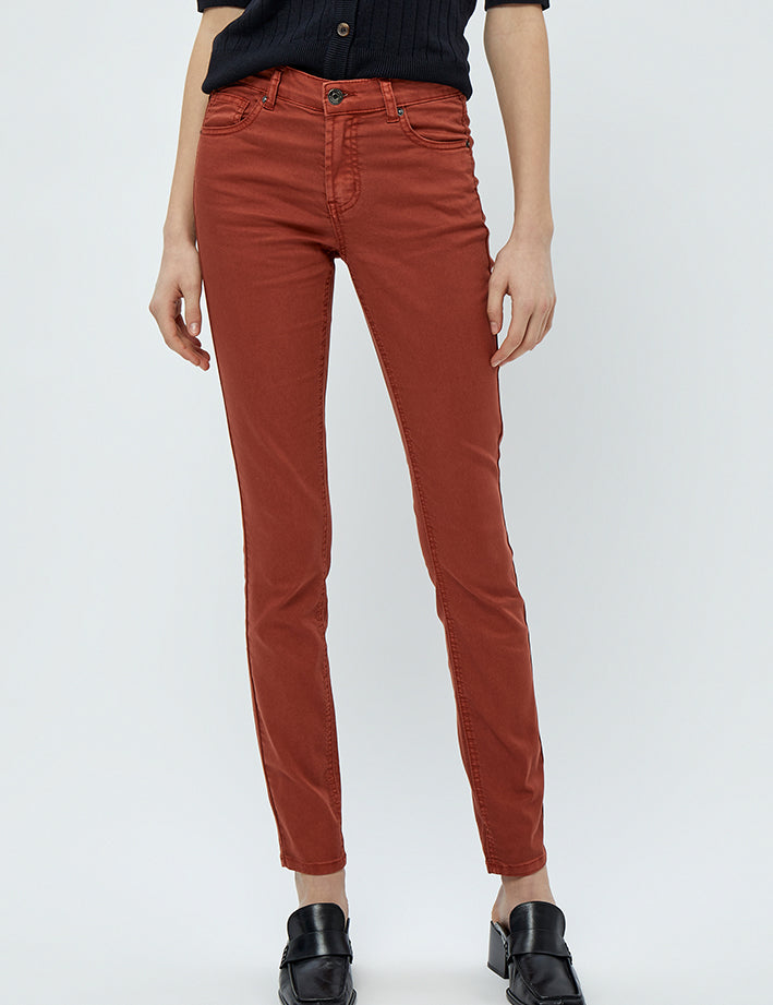 Desires DSLola Garment Dye MW Bukser Jeans 8876 Burnt Red