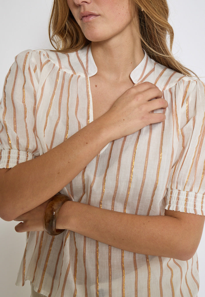 Minus MSAleka Blouse Bluser 235 Cloud Dancer