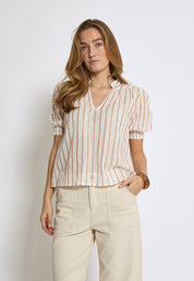 Minus MSAleka Blouse Bluser 235 Cloud Dancer