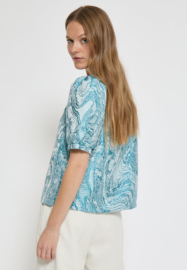 Minus MSAlika Bluse Bluser 2061 LAKE BLUE