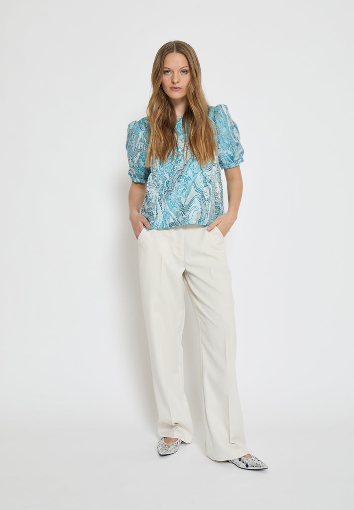 Minus MSAlika Bluse Bluser 2061 LAKE BLUE