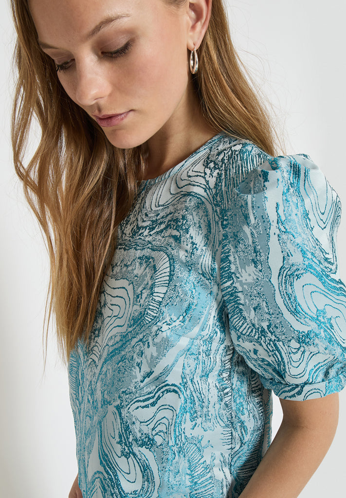 Minus MSAlika Bluse Bluser 2061 LAKE BLUE